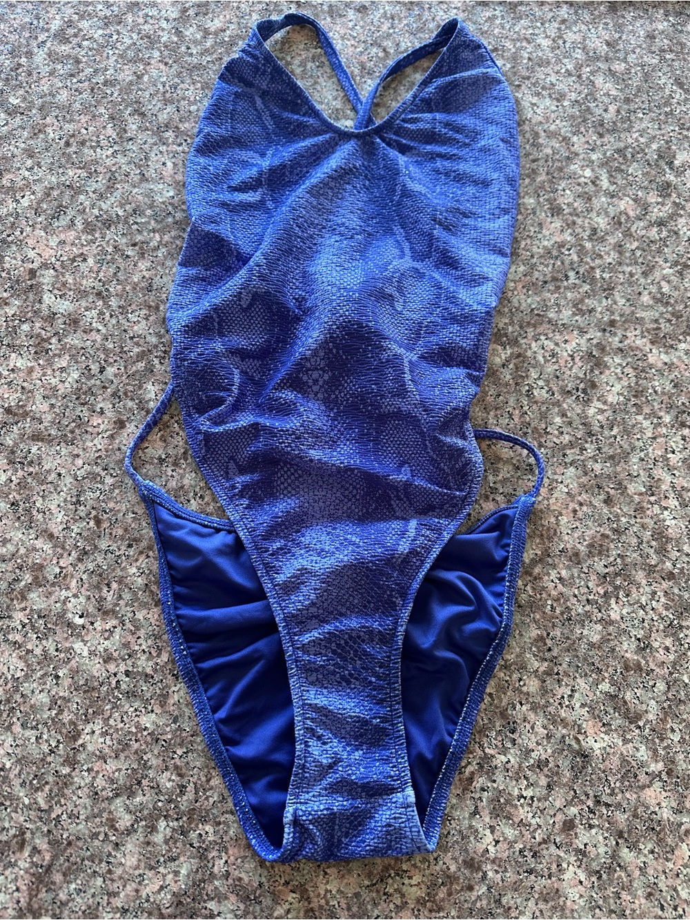 Victoria's Secret Purple blue snake python Textured One-Piece Swimsuit